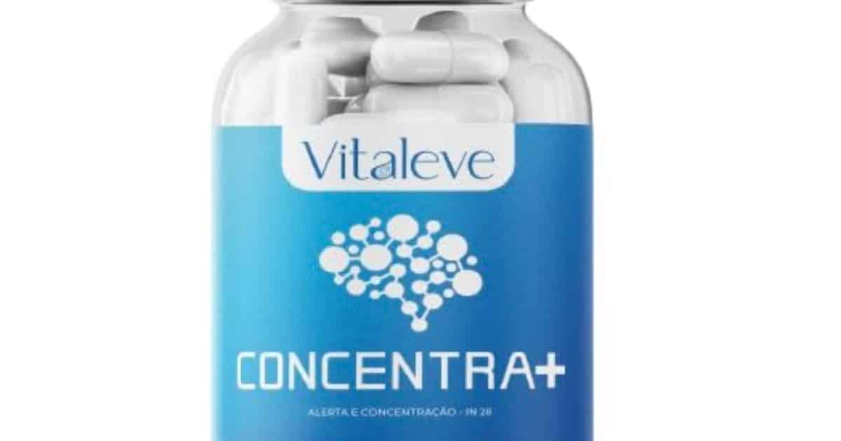 CONCENTRA+ 120 Capsulas VITALEVE Suplemento Alimentar com L-Tirosina, Vitaminas e Minerais