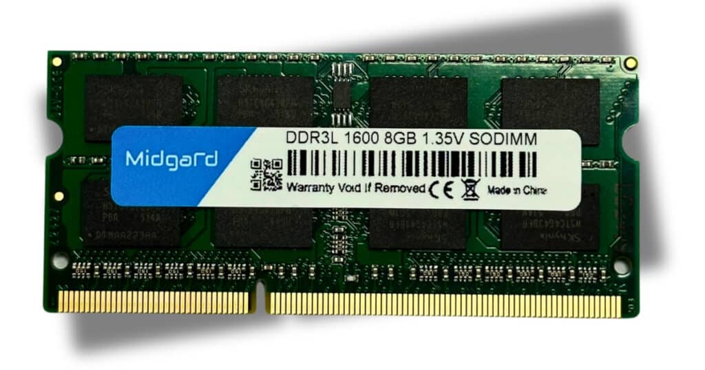 Memoria Midgard 8GB (1X8GB) DDR3 SODIMM 1600MHZ CL11 1,35V Para Notebook Laptop - Featured Image